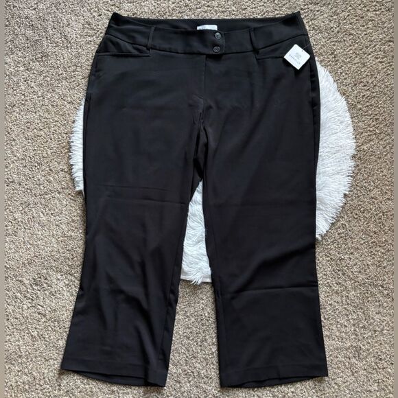 Rafaella Dress Pants Curvy New Black Stretch Womens Plus Size 22W